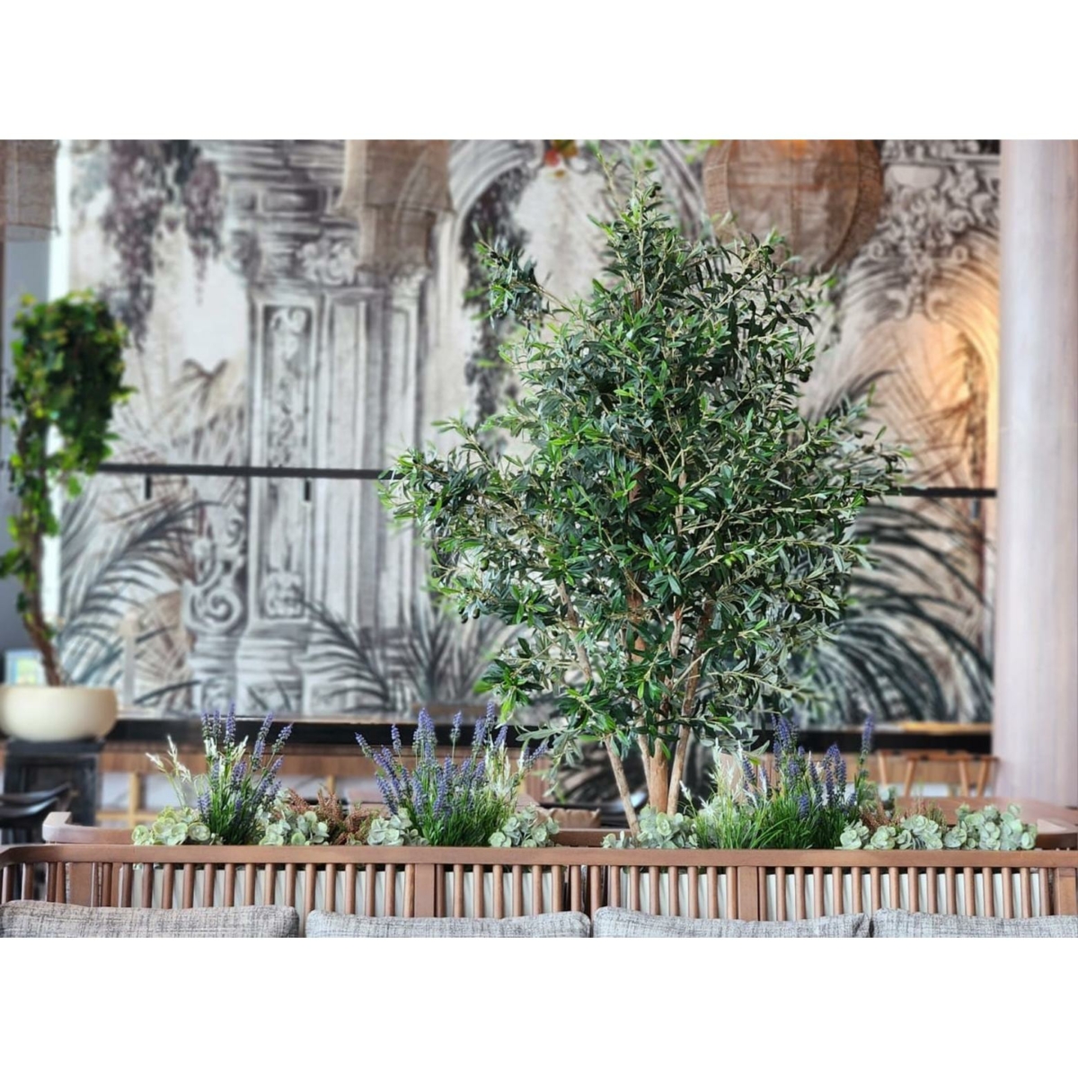 Eucalyptus piquet artificiel gris 30 cm – Image 4