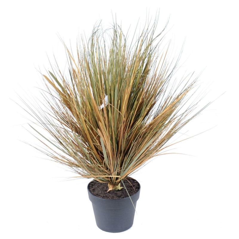 Herbe round artificiel orange 70 cm