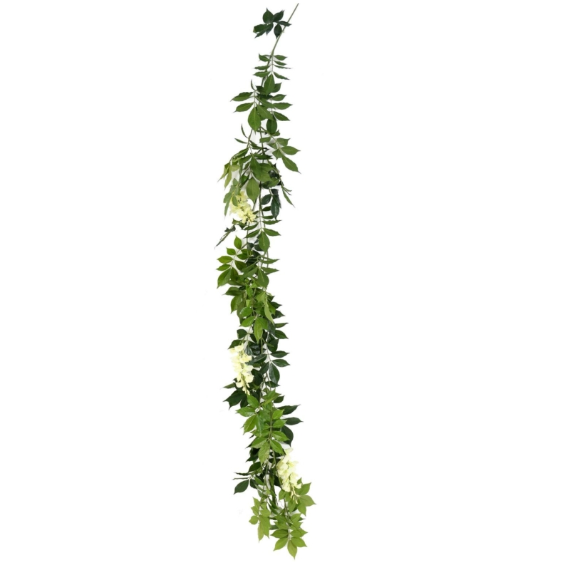 Glycine guirlande artificiel crème 180 cm