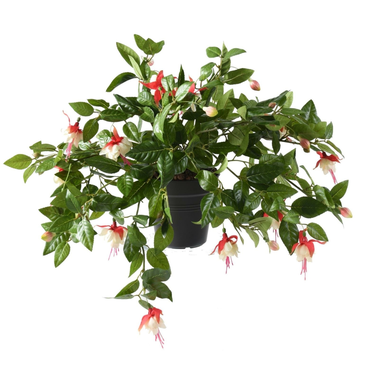 Fuchsia rouge et blanc chute artificiel 25 cm – Image 2