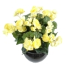 Begonia jaune artificiel 35 cm