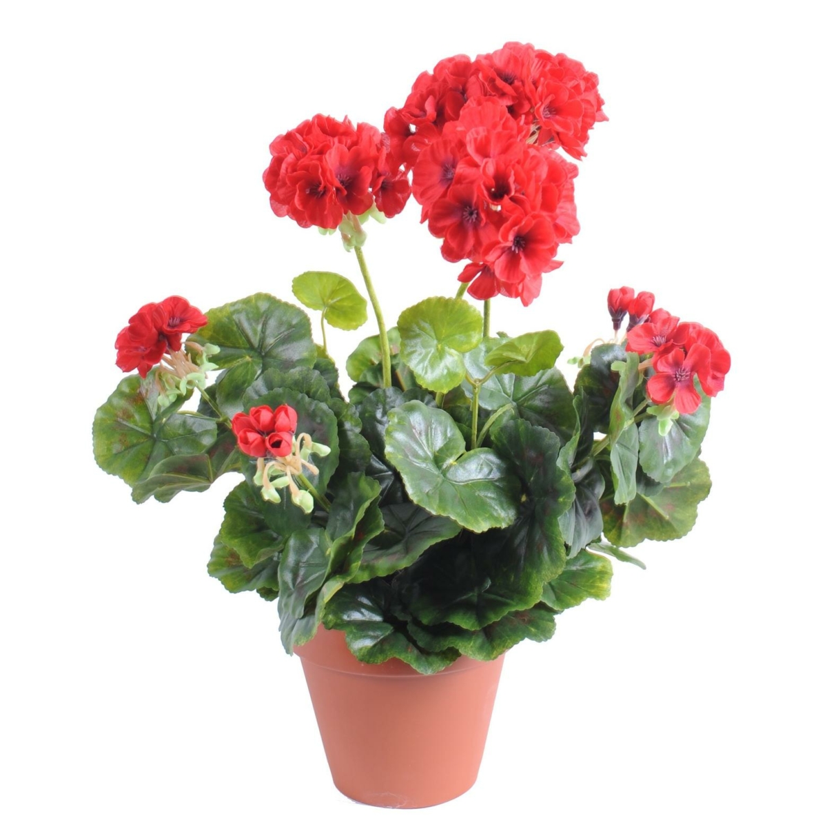 Geranium artificiel rouge 40 cm – Image 2