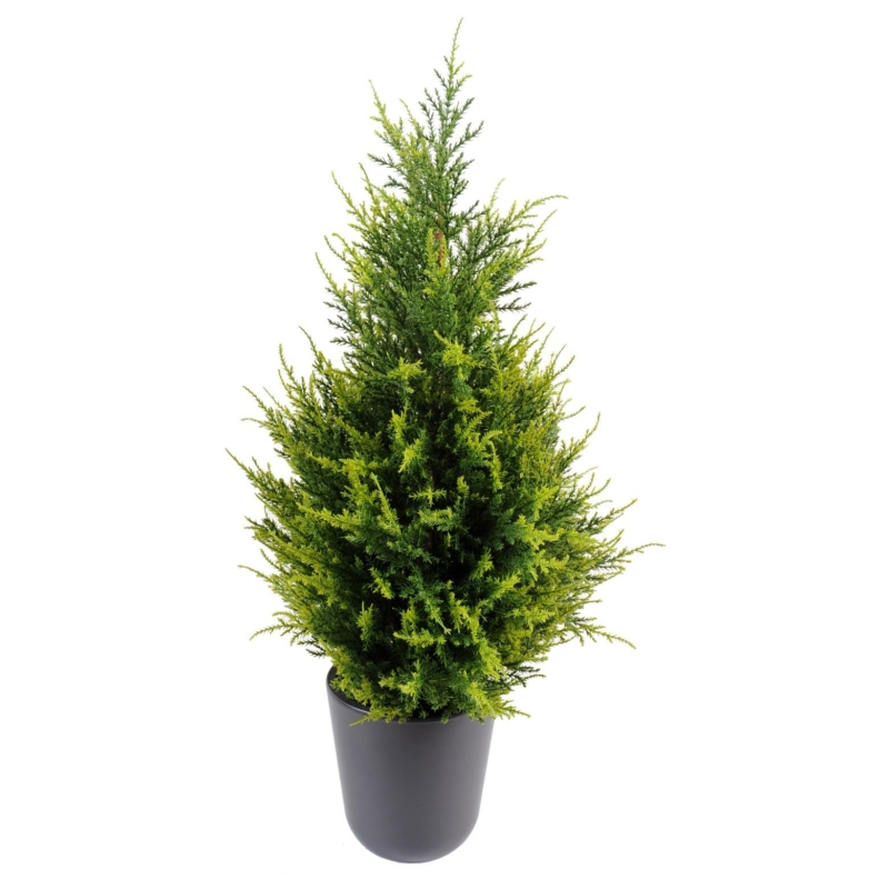 Cyprès artificiel vert et jaune