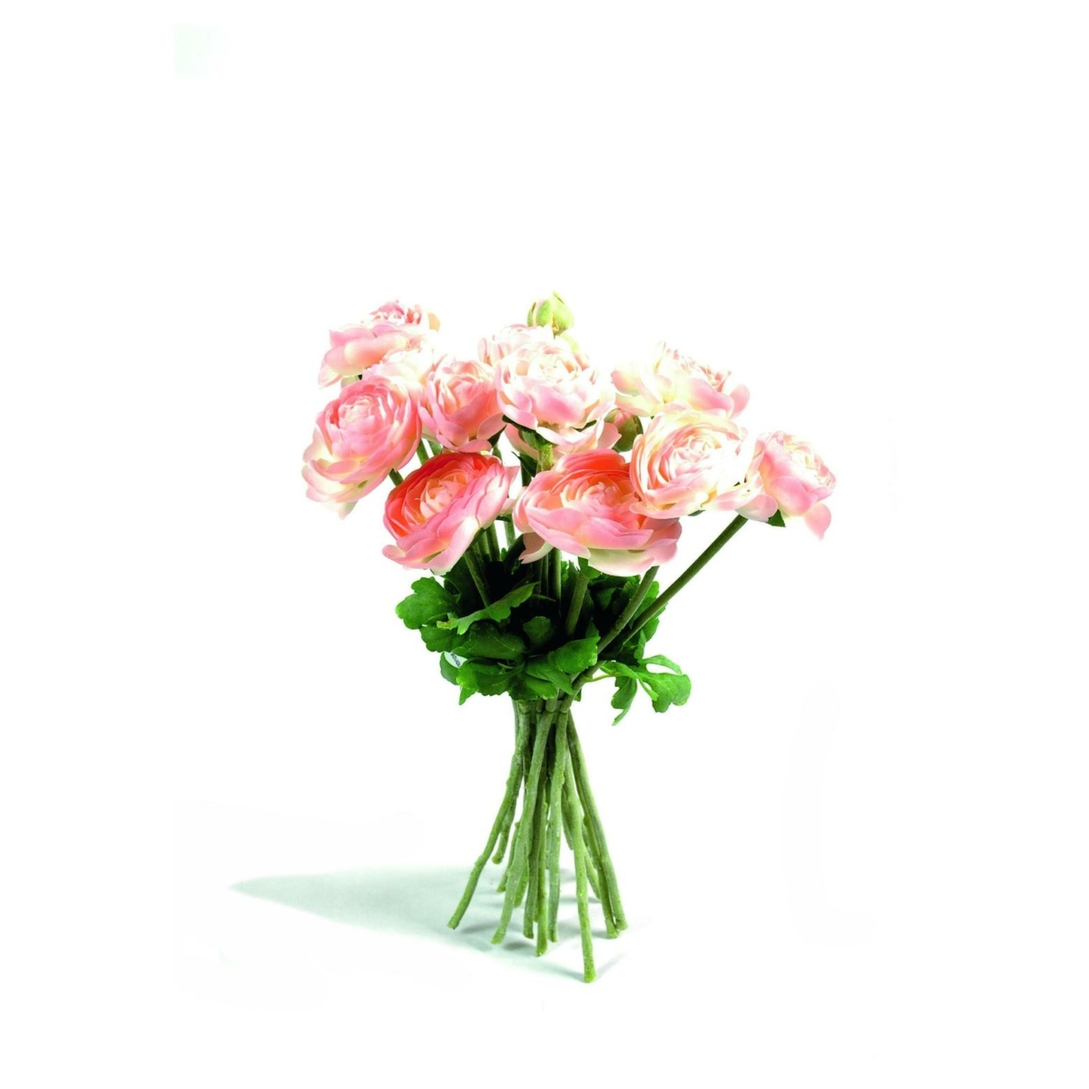 Renoncules bouquet artificiel rose 31 cm – Image 2