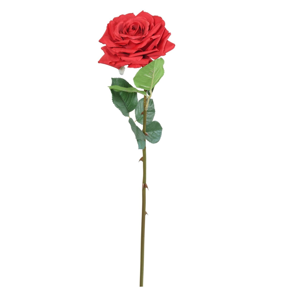 Rose artificiel rouge 74 cm – Image 2