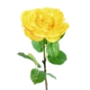 Rose artificiel jaune 66 cm