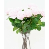 Rose artificiel rose clair 66 cm – Image 3