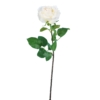 Rose artificiel blanc 66 cm – Image 2