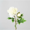 Pivoine artificiel blanc 55 cm – Image 3