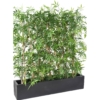 Haie de bambou japonais artificiel avec balconnière noir 120 cm - résistant aux UV – Image 2