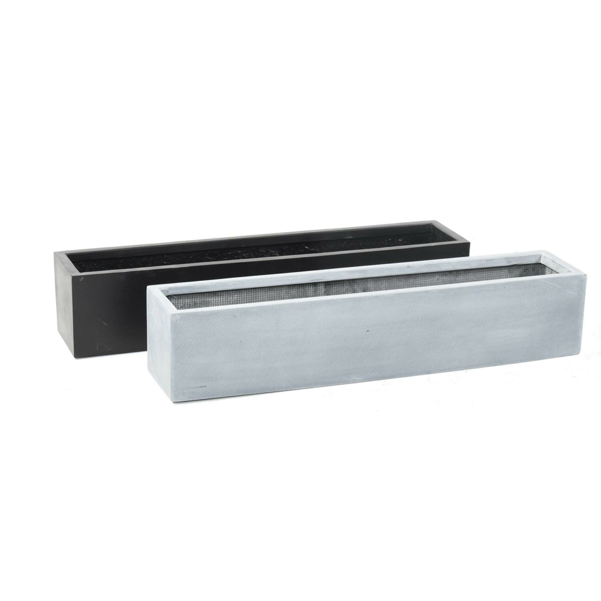 Balconnière gris en fibre 20 cm – Image 2