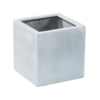 Pot cube fibre gris 30 cm