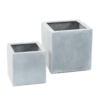 Pot cube fibre gris 30 cm – Image 4