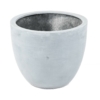 Pot rond lotus fibre gris 35 cm