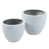 Pot rond lotus fibre gris 35 cm – Image 2