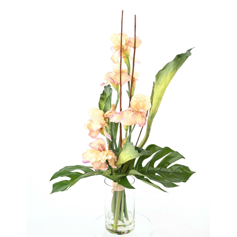 Bouquet iris artificiel 85 cm