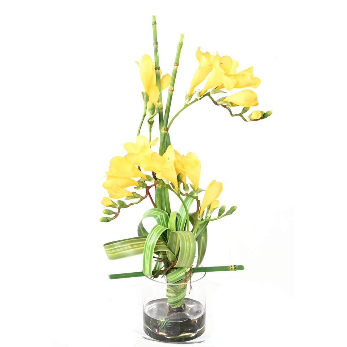 Bouquet freesia jaune artificiel 50 cm