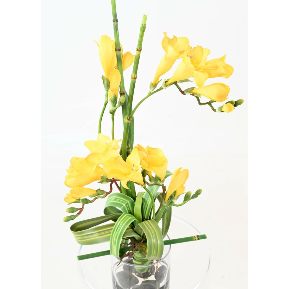 Bouquet freesia jaune artificiel 50 cm – Image 2