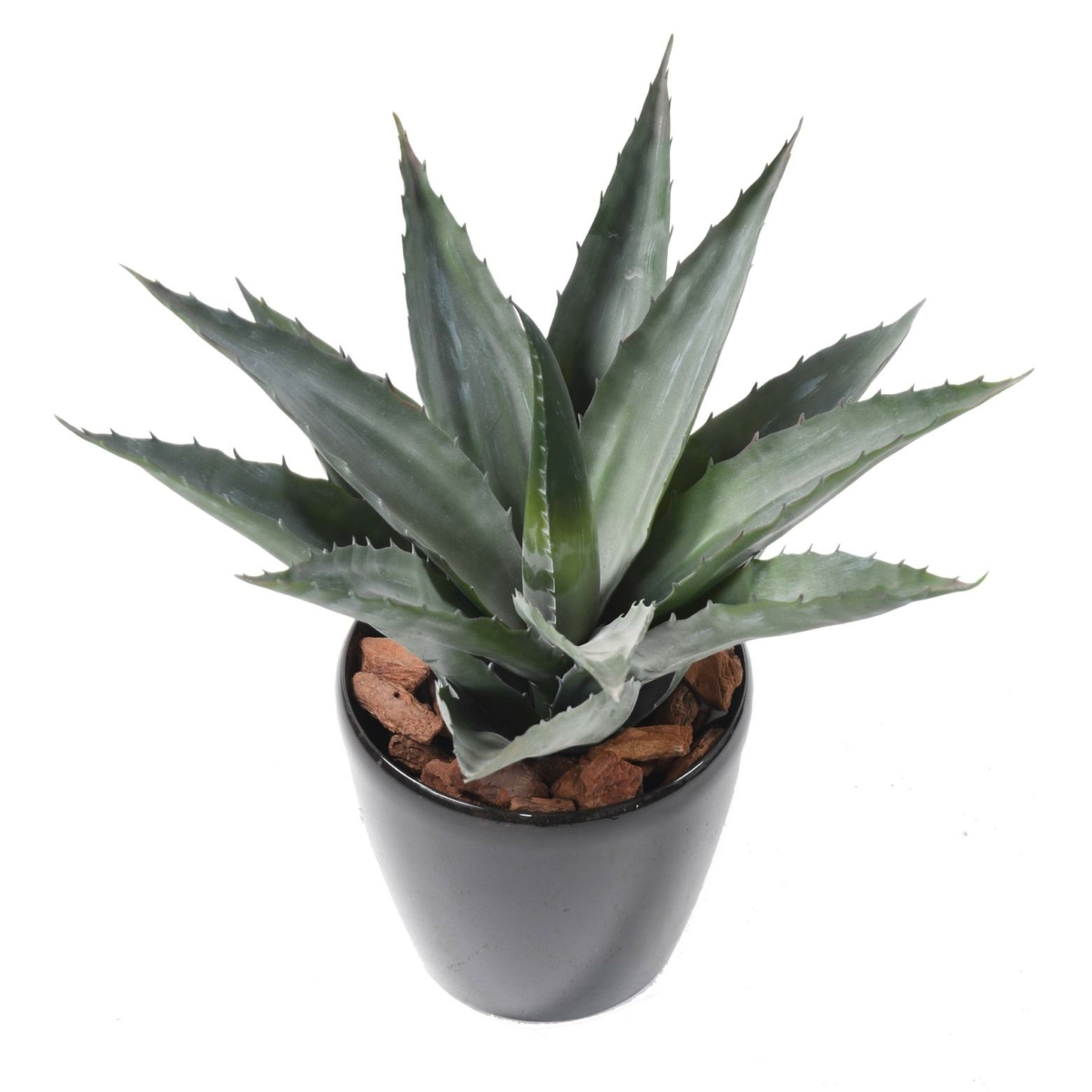 Agave artificielle en pot noir 50 cm – Image 2