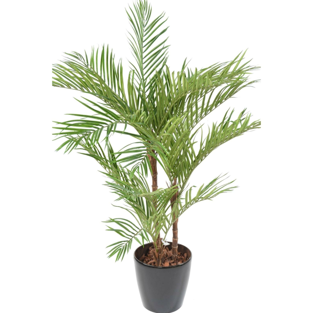 Palmier areca artificiel en pot noir 170 cm – Image 2