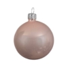 Boule verre brillant rose poudre (boîte de 6) 6 cm
