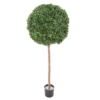 Buis tige boule regular artificiel 140 cm - résistant aux UV