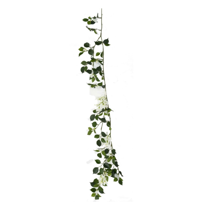 Guirlande de bougainvillier blanche 110 cm