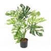 Philodendron géant artificiel vert et blanc 75 cm – Image 5