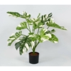 Philodendron géant artificiel vert et blanc 75 cm – Image 7