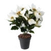 Poinsettia artificiel crème 40 cm