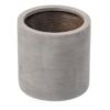 Pot en fibres rond gris 20 cm