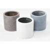 Pot en fibres rond gris 20 cm – Image 2