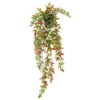 Lierre pot artificiel 70 cm vert et rouge - résistant aux UV